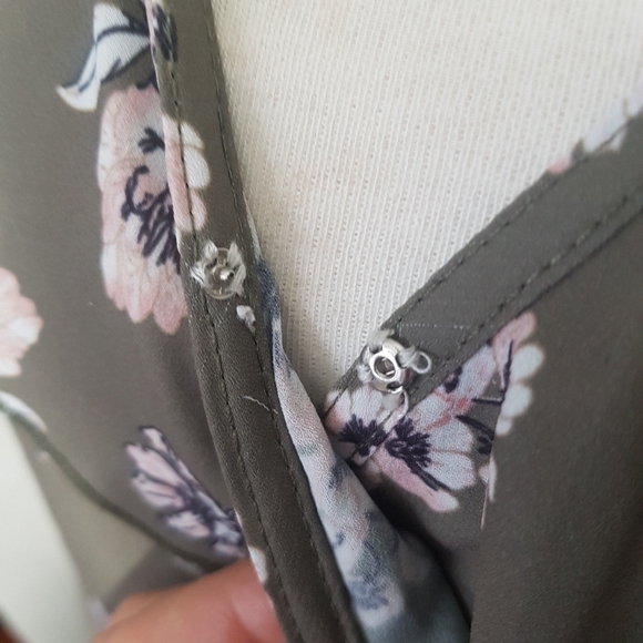 California Moonrise Floral Frill Wrap Blouse with Bell Sleeves - Picture 6 of 16